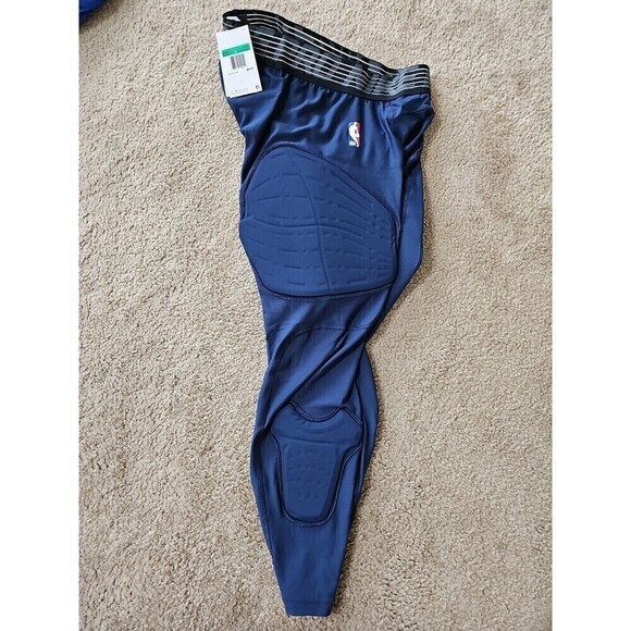 Nike Pro Men's NBA HyperStrong Navy Blue Padded 3/4 Basketball Pant Size XL-TALL - Picture 1 of 5